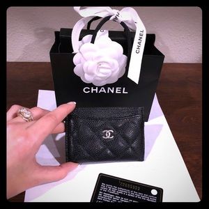 Chanel credit card holder. Silver hardware